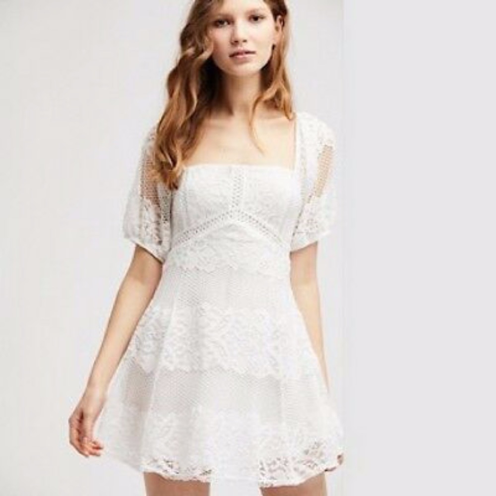 free people white lace mii dress